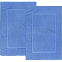 Utopia Towels - 2 Alfombrillas de baño - 100% algodón Lavable en la Lavadora (53 x 86 cm- Azul Eléctrico)